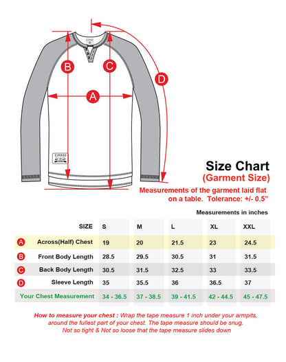 ZIMEGO Long Sleeve Contrast Raglan Henley V-Neck T-Shirts BLK-BLK-4