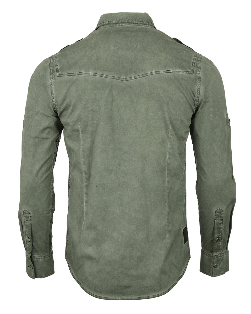 Vintage Wash Rugged Fashion Button Shirts-9