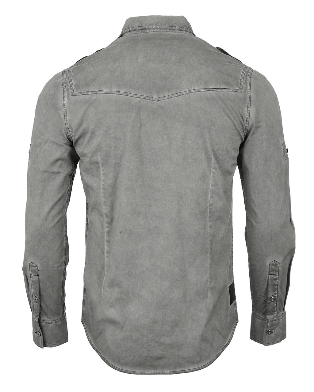 Vintage Wash Rugged Fashion Button Shirts-10