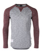 ZIMEGO Men Athletic Fit Baseball Retro Contrast Long Sleeve Raglan T-Shirt-3