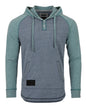 ZIMEGO Men's Long Sleeve Henley Raglan Hoodie with Kangaroo Pocket-1