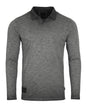 ZIMEGO Mens Long Sleeve Vintage V-Neck Henley Polo T-Shirt-2