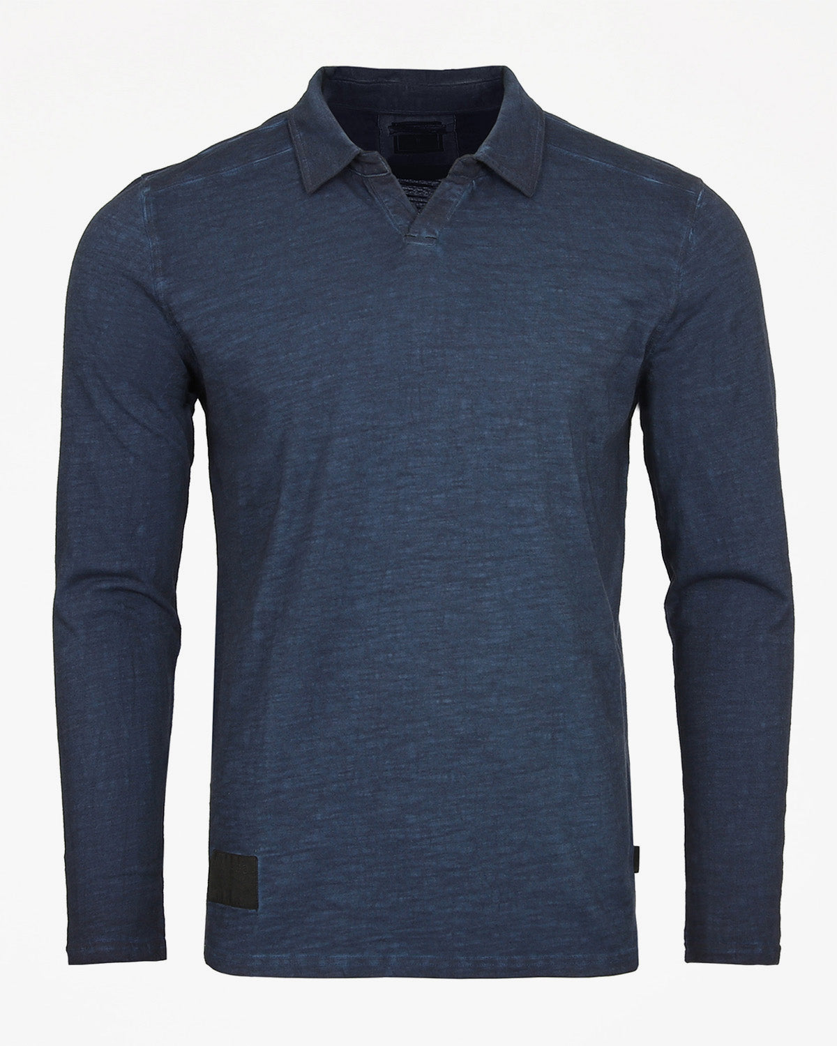 ZIMEGO Mens Long Sleeve Vintage V-Neck Henley Polo T-Shirt-1