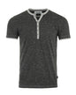 Short Sleeve Y Neck Henley Button T-Shirts-5