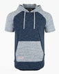 ZIMEGO Men's Short Sleeve Raglan Hoodie Round Bottom Semi Longline T-Shirt-0