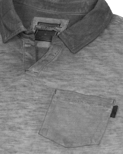 VINTAGE GARMENT DYED SHORT SLEEVE POLO SHIRTS-8