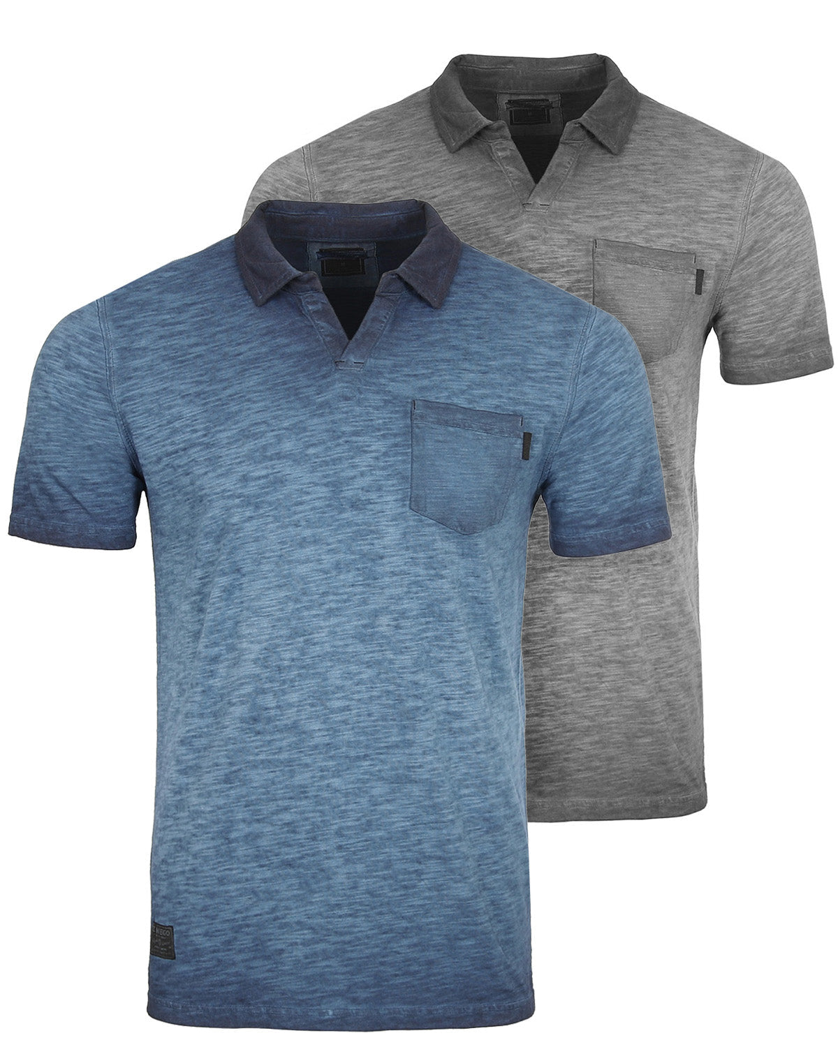 VINTAGE GARMENT DYED SHORT SLEEVE POLO SHIRTS-3