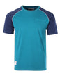 Mens Short Sleeve Raglan Tee - Color Block Retro Casual T-Shirt-2
