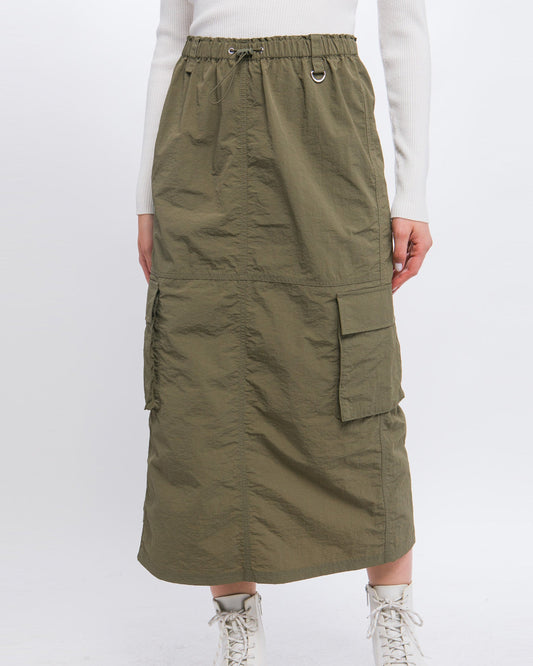 SIDE POCKET CARGO SKIRT-0