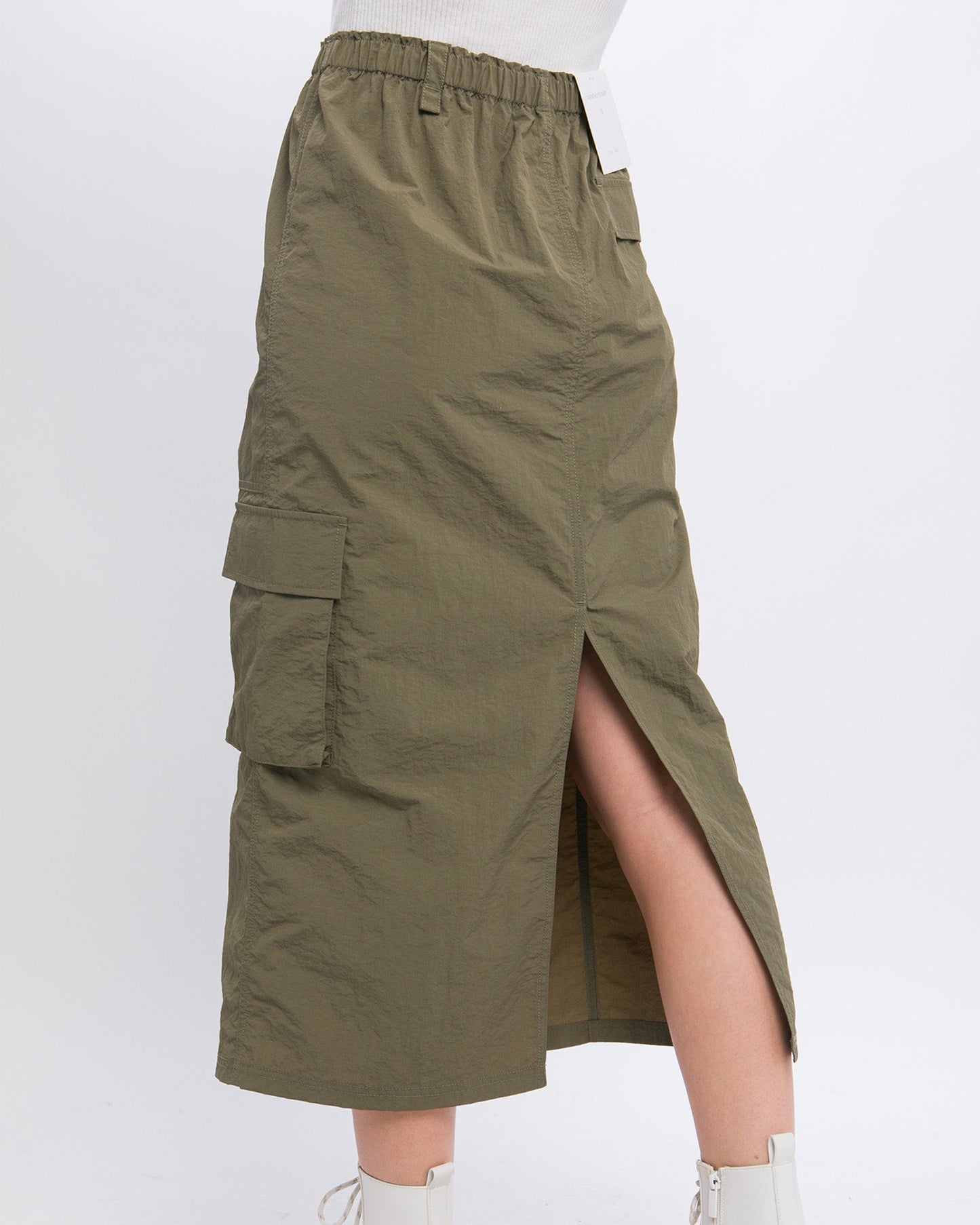 SIDE POCKET CARGO SKIRT-1