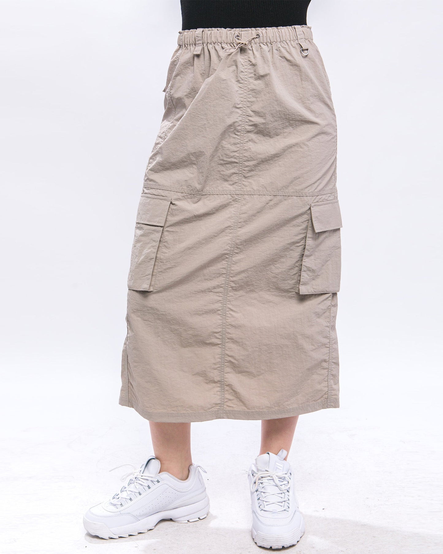 SIDE POCKET CARGO SKIRT-5
