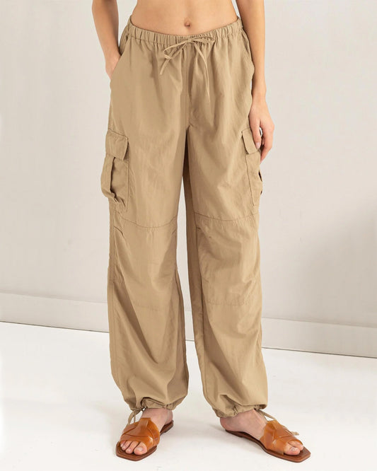 MID RISE PARACHUTE CARGO PANTS-0