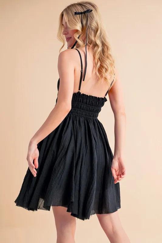Aemi+Co Lace Detail Mini Cami Dress-1