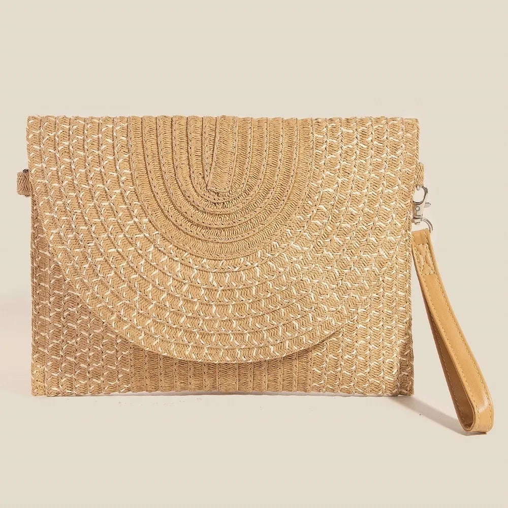 Fame Tight Woven Envelope Clutch Bag-1
