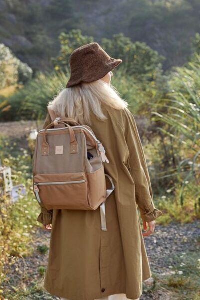 Himawari Water Resistant Canvas Backpack Bag with Side Pockets-4