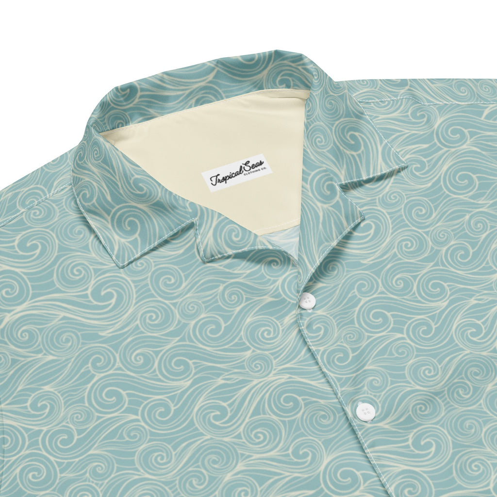 Salty Swirls Button Down Hawaiian Shirt-1
