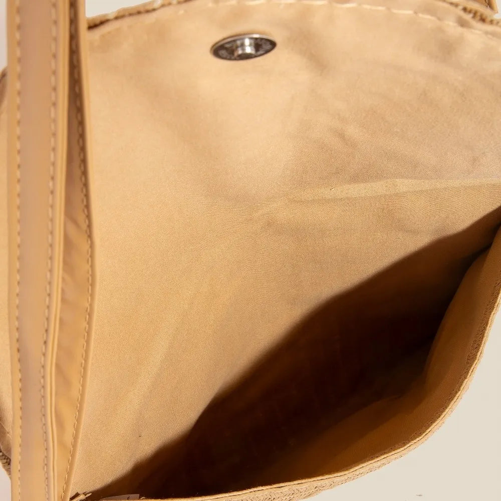 Fame Tight Woven Envelope Clutch Bag-3