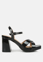 Baxter Criss Cross Block Heels Sandals-5
