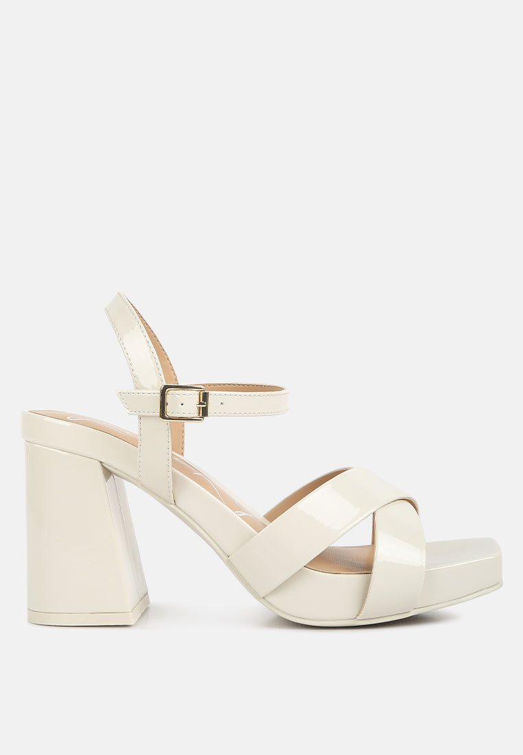Baxter Criss Cross Block Heels Sandals-0