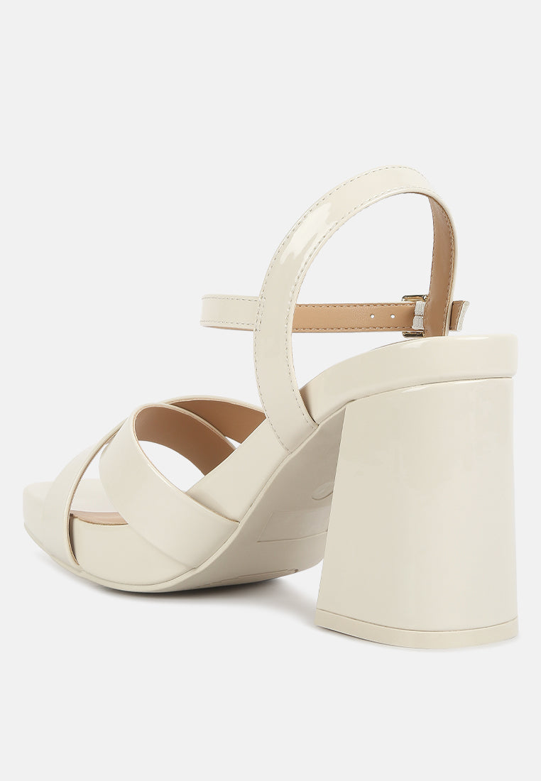 Baxter Criss Cross Block Heels Sandals-2