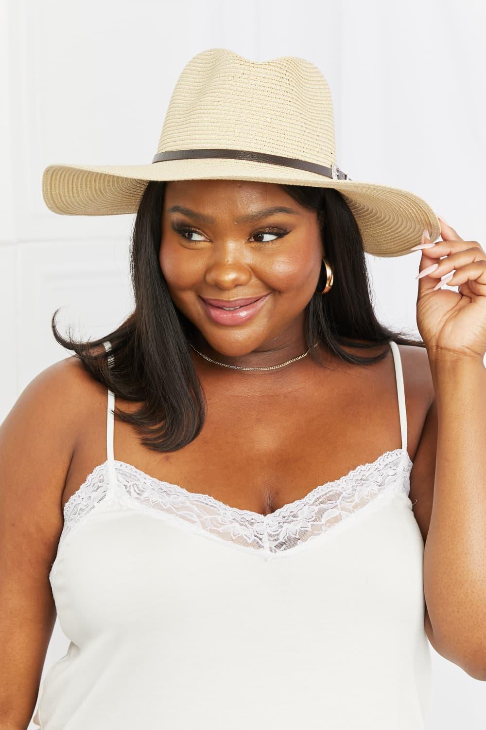 Fame Boho Summer Straw Fedora Hat-2