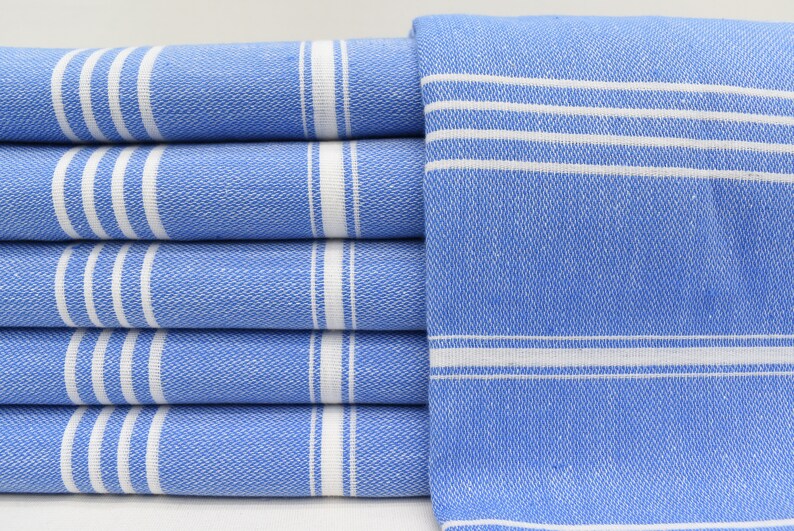MONACO BLUE TURKISH TOWEL-0