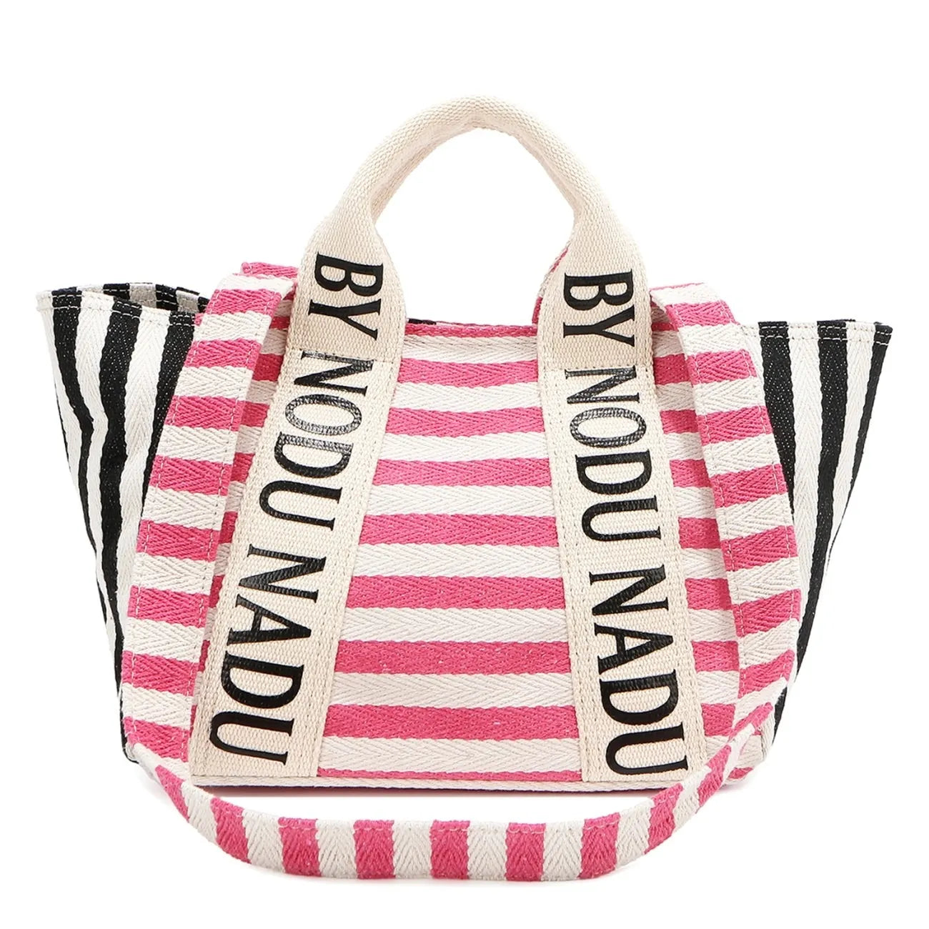 Nicole Lee USA Letter Striped Tote Bag-2
