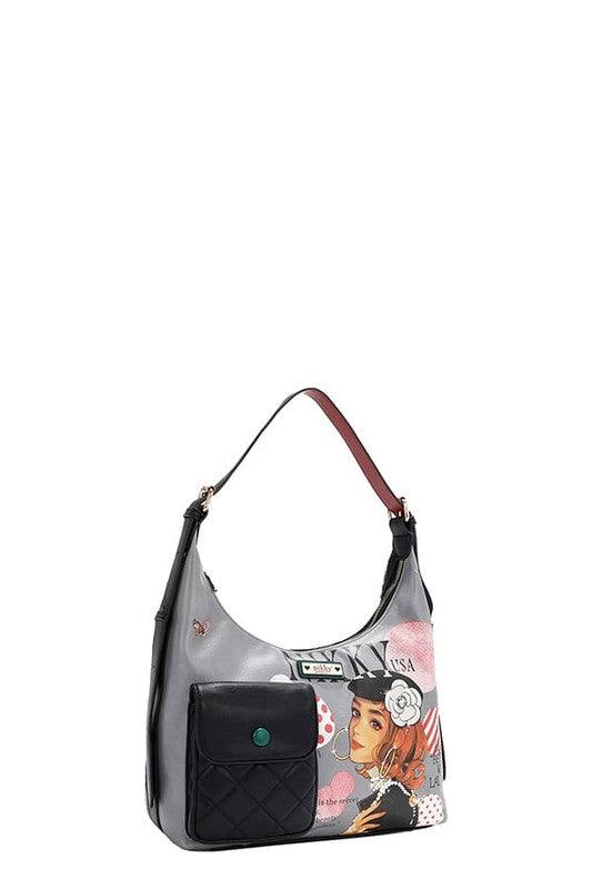 Nicole Lee USA Adjustable Strap Shoulder Bag-3