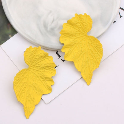 Mirrored Leaf Earrings-0