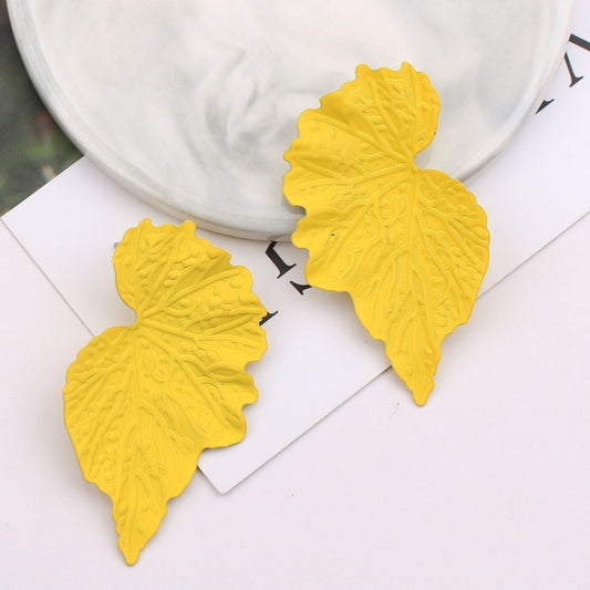 Mirrored Leaf Earrings-0