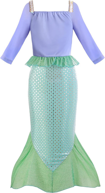 Little Girls Dress Sequins Mermaid Costume