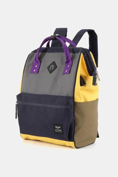 Himawari Contrast Waterproof Backpack Bag with External USB Port-0