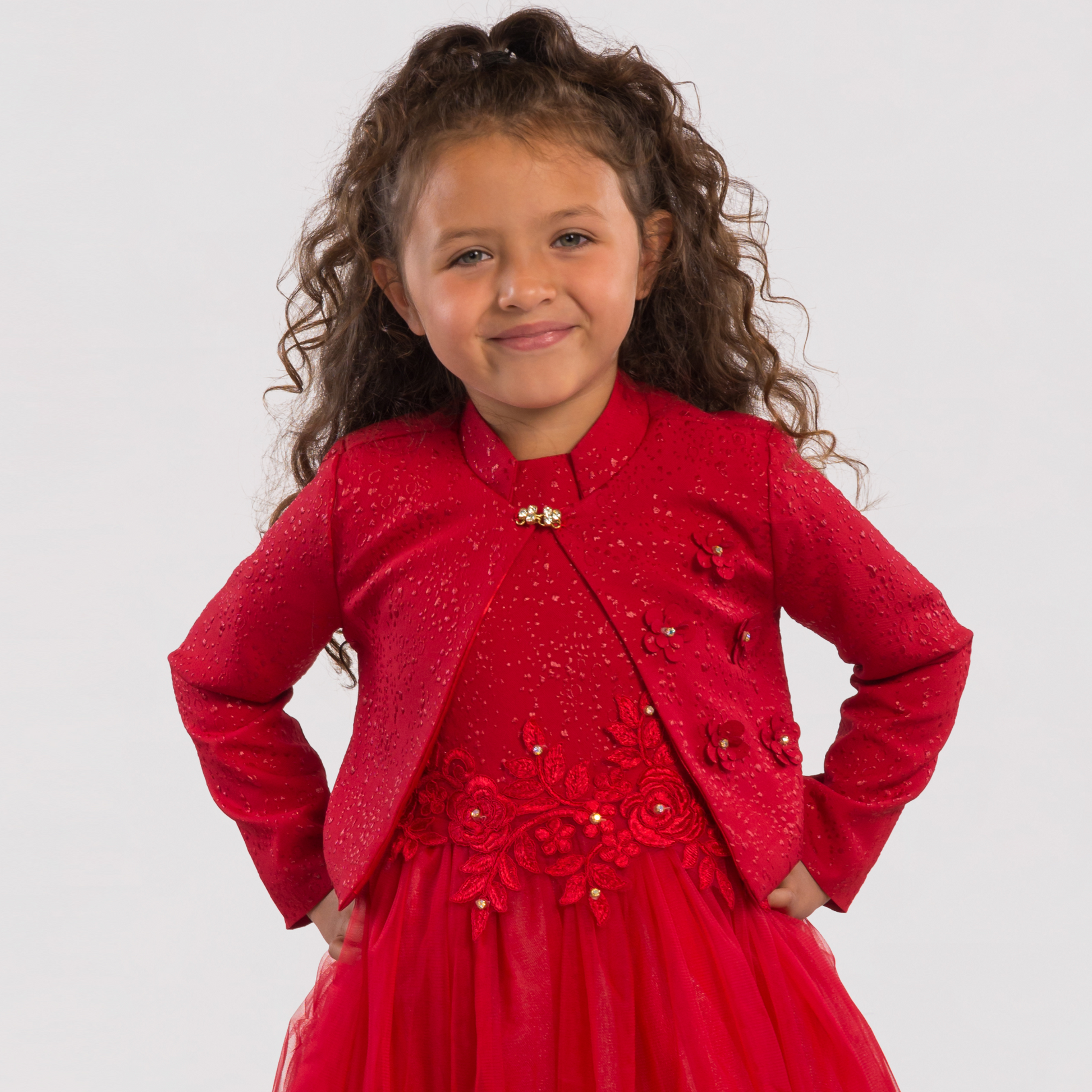 Red Lips Girls Formal Dress-1