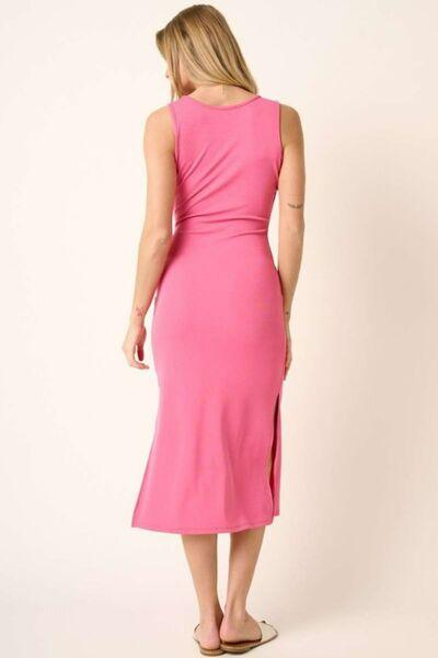 Mittoshop Side Slit Wide Strap Midi Tank Dress-1