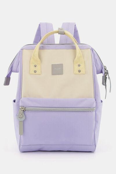 Himawari Water Resistant Canvas Backpack Bag with Side Pockets-20