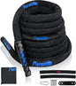 Battle Rope with Wear-Resistant Nylon Protective Sleeve - Heavy Battle Rope for Strength Training, Home Fitness Exercise - Anchor Strap Kit Included