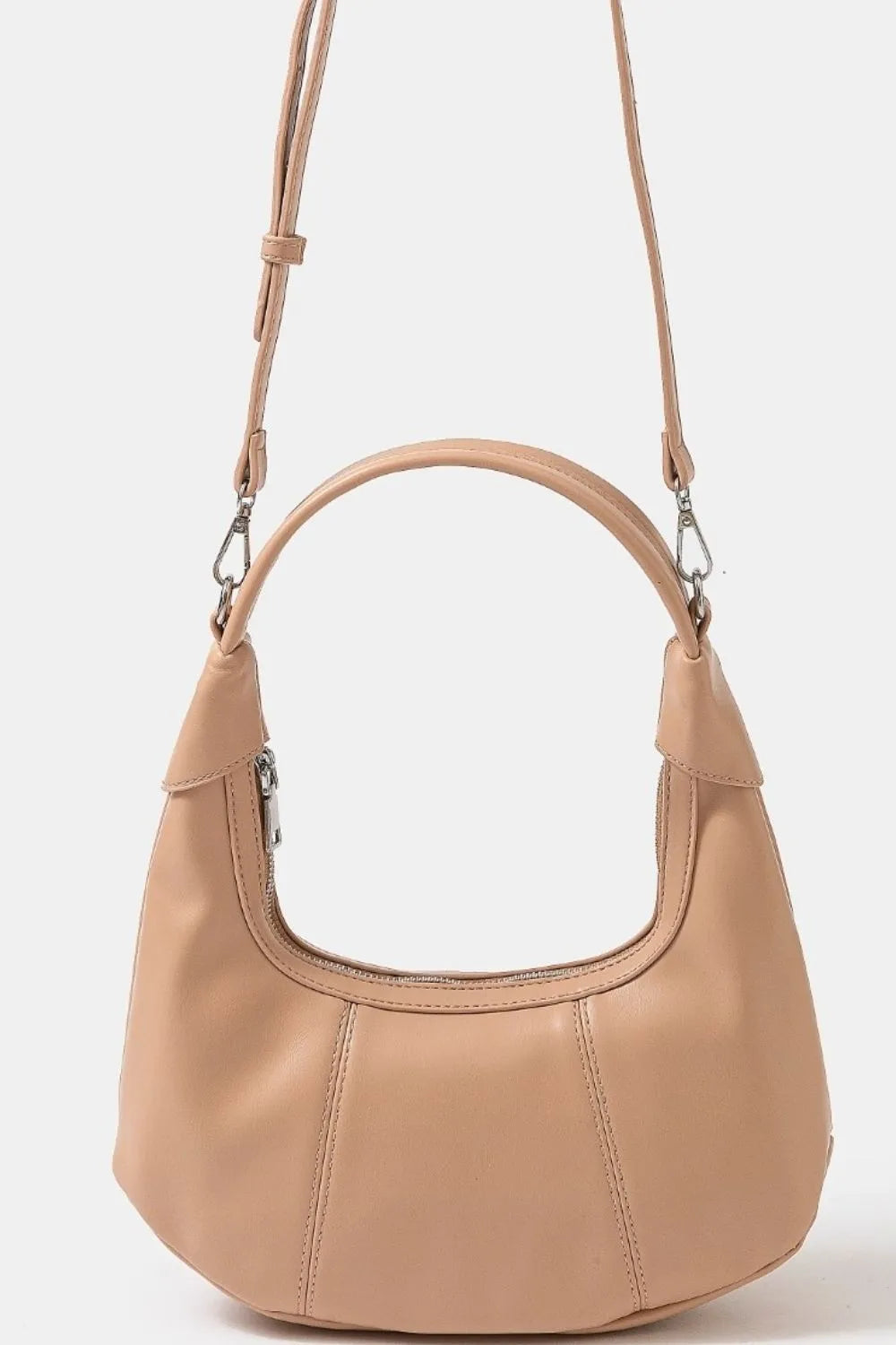 Fame Faux Leather Round Multi Panel Hand Bag-0