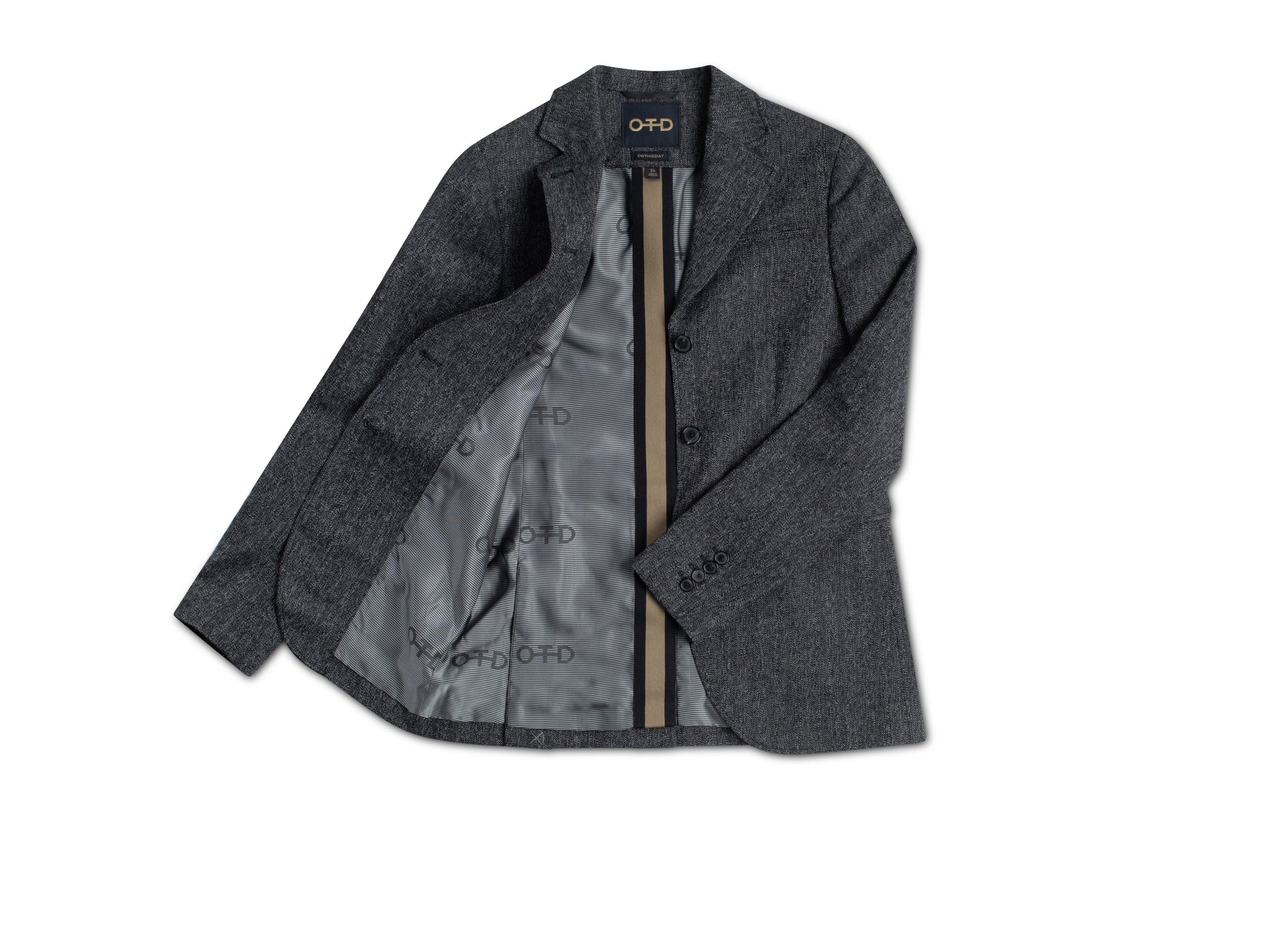 Herringbone Single-Breasted Jacket-3