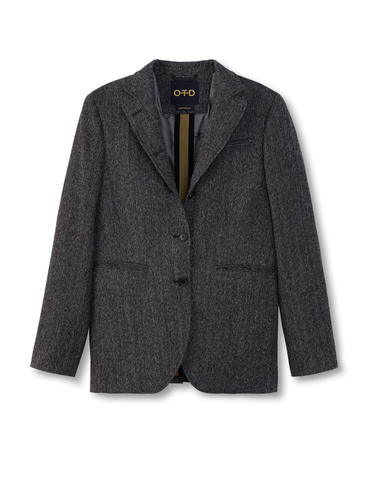 Herringbone Single-Breasted Jacket-1