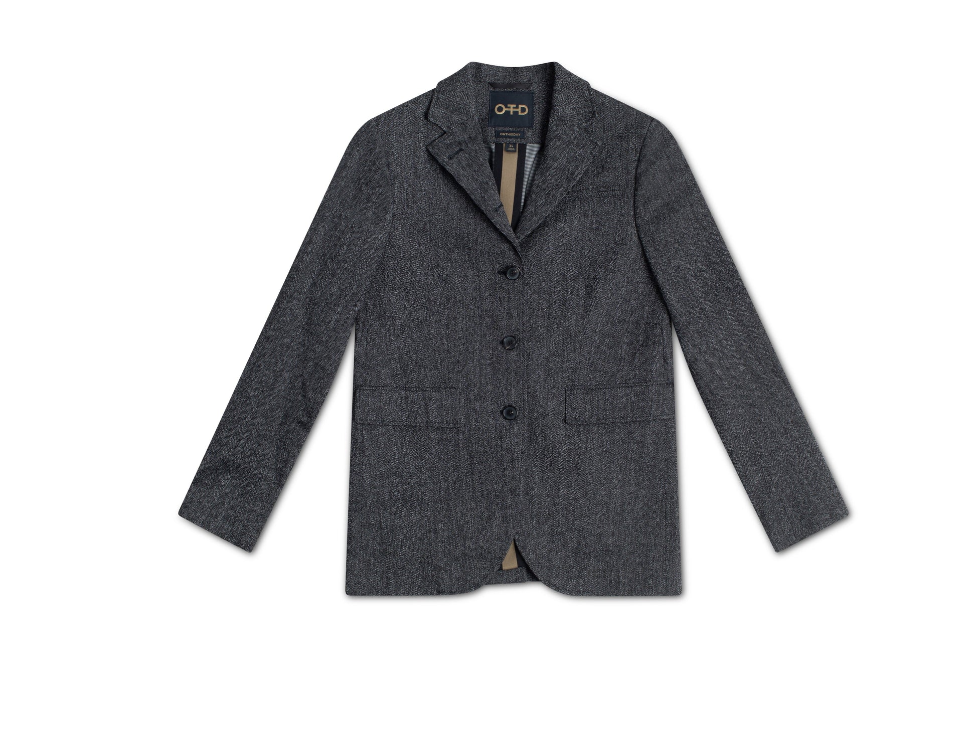 Herringbone Single-Breasted Jacket-2