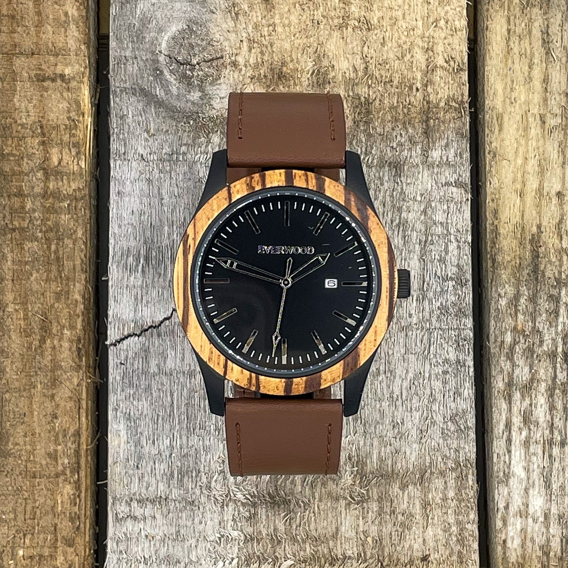 Inverness - Zebrawood & Brown Leather-5