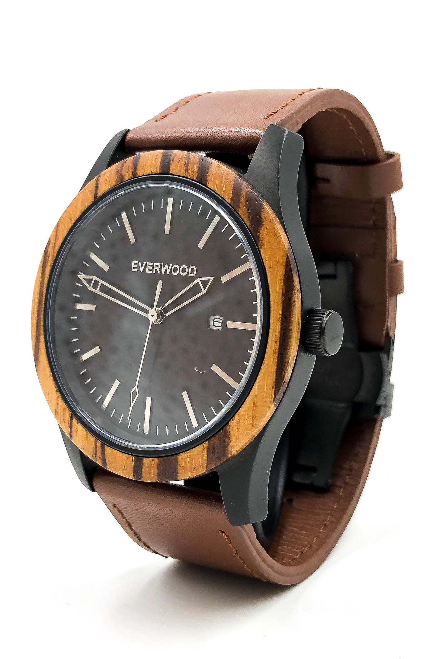 Inverness - Zebrawood & Brown Leather-1