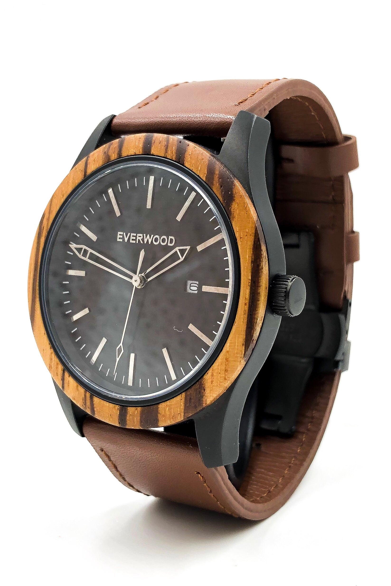 Inverness - Zebrawood & Brown Leather-1