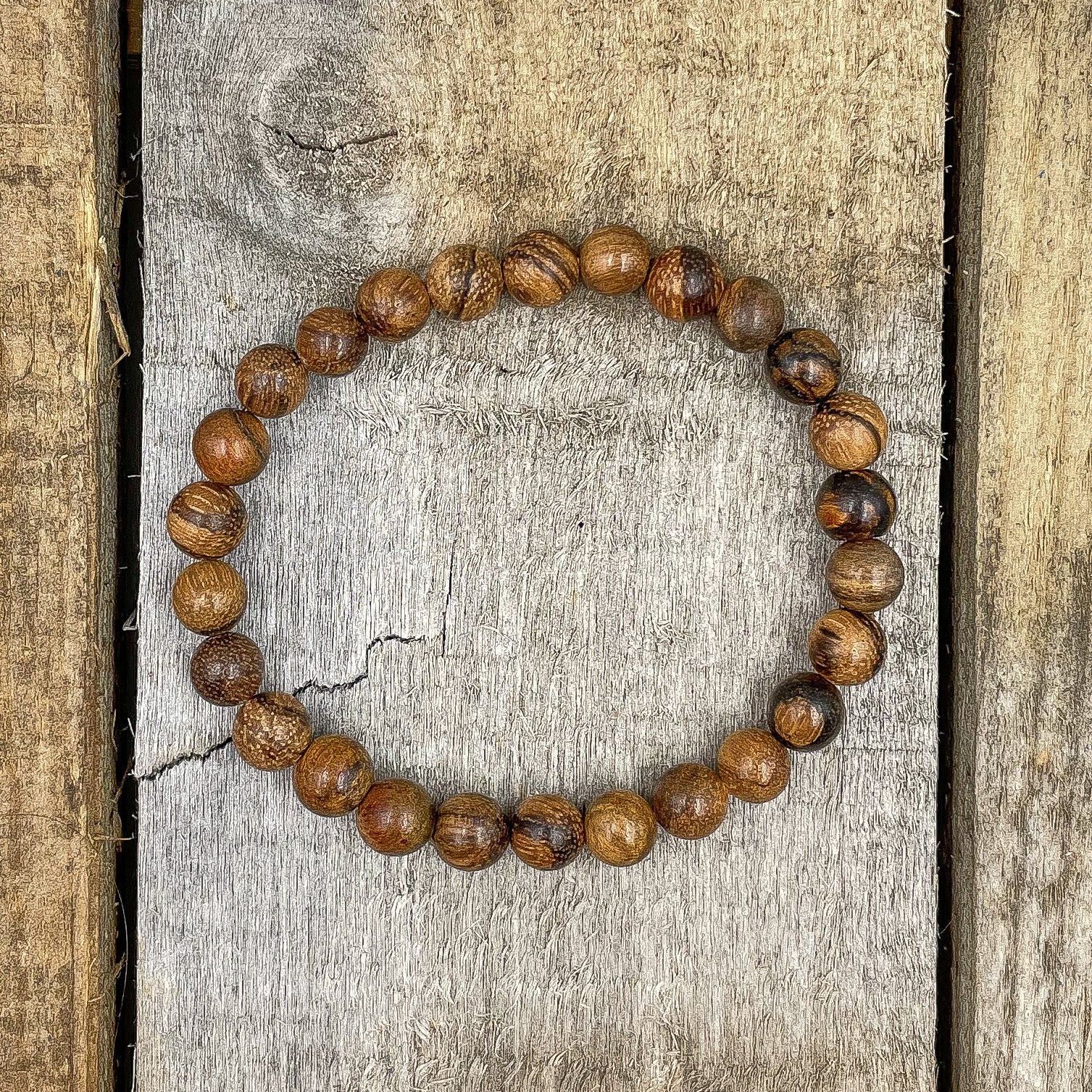 Union - Dark Brown Sandalwood Mala Beaded Bracelet-3