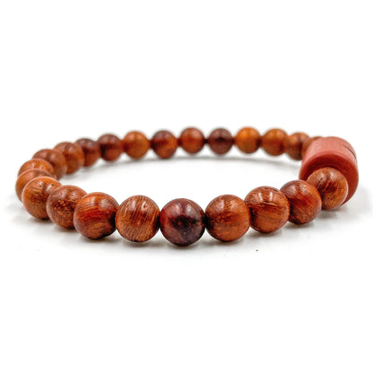 Solid - Red Rosewood Mala Beaded Bracelet-2
