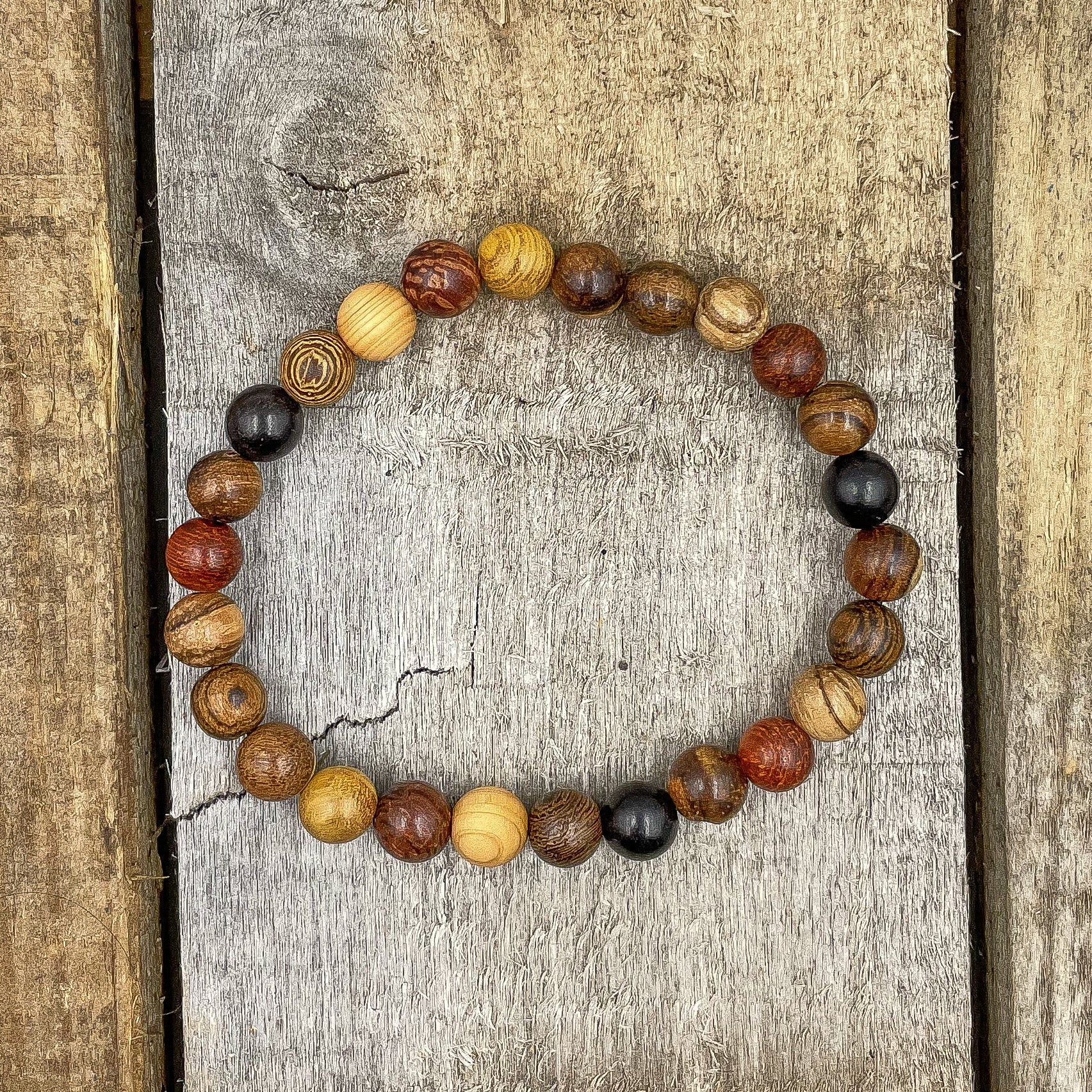 Union - All Mixed Up Wood Mala Beaded Bracelet-4