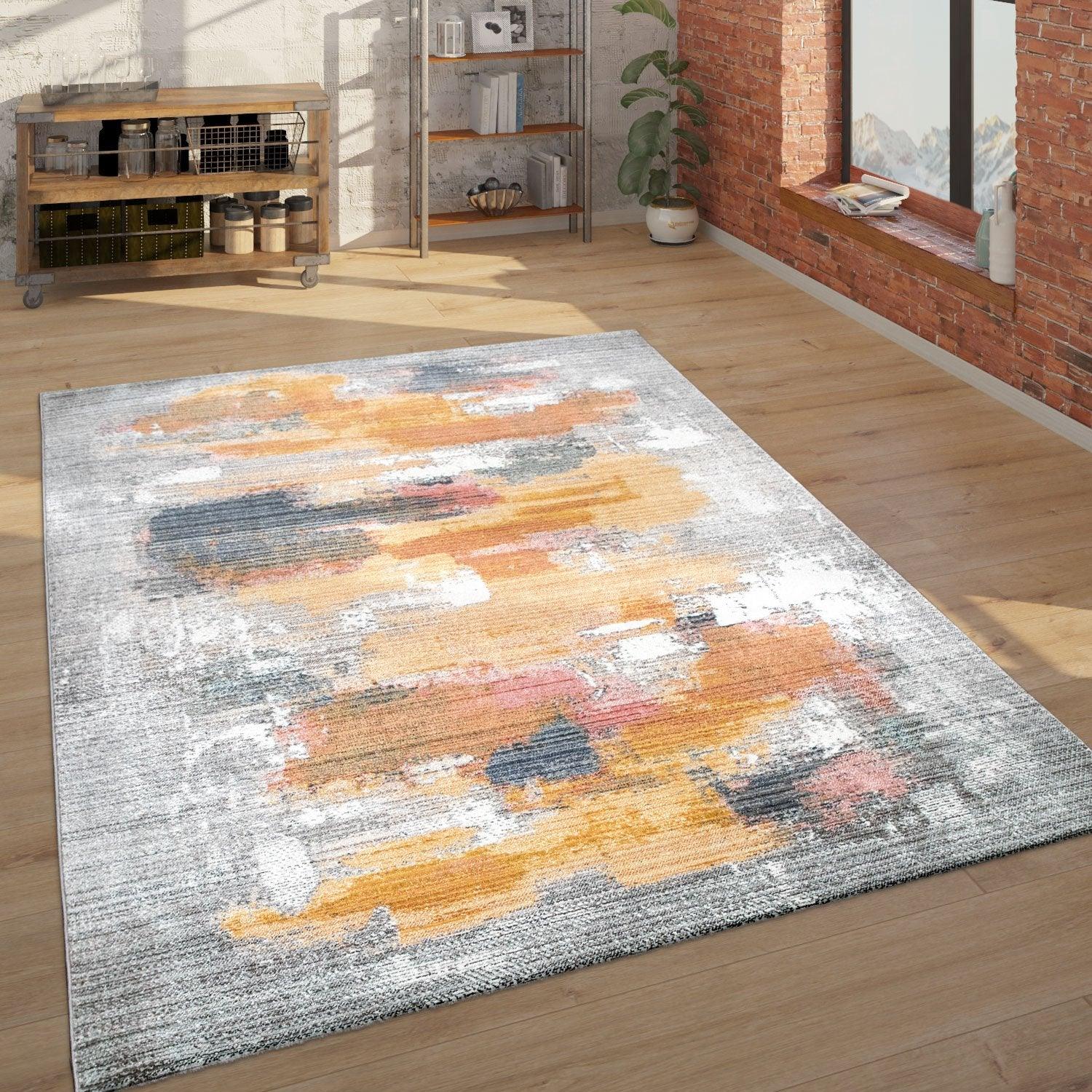 Modern Area Rug Colorful Abstract Design with 3D Effect-0