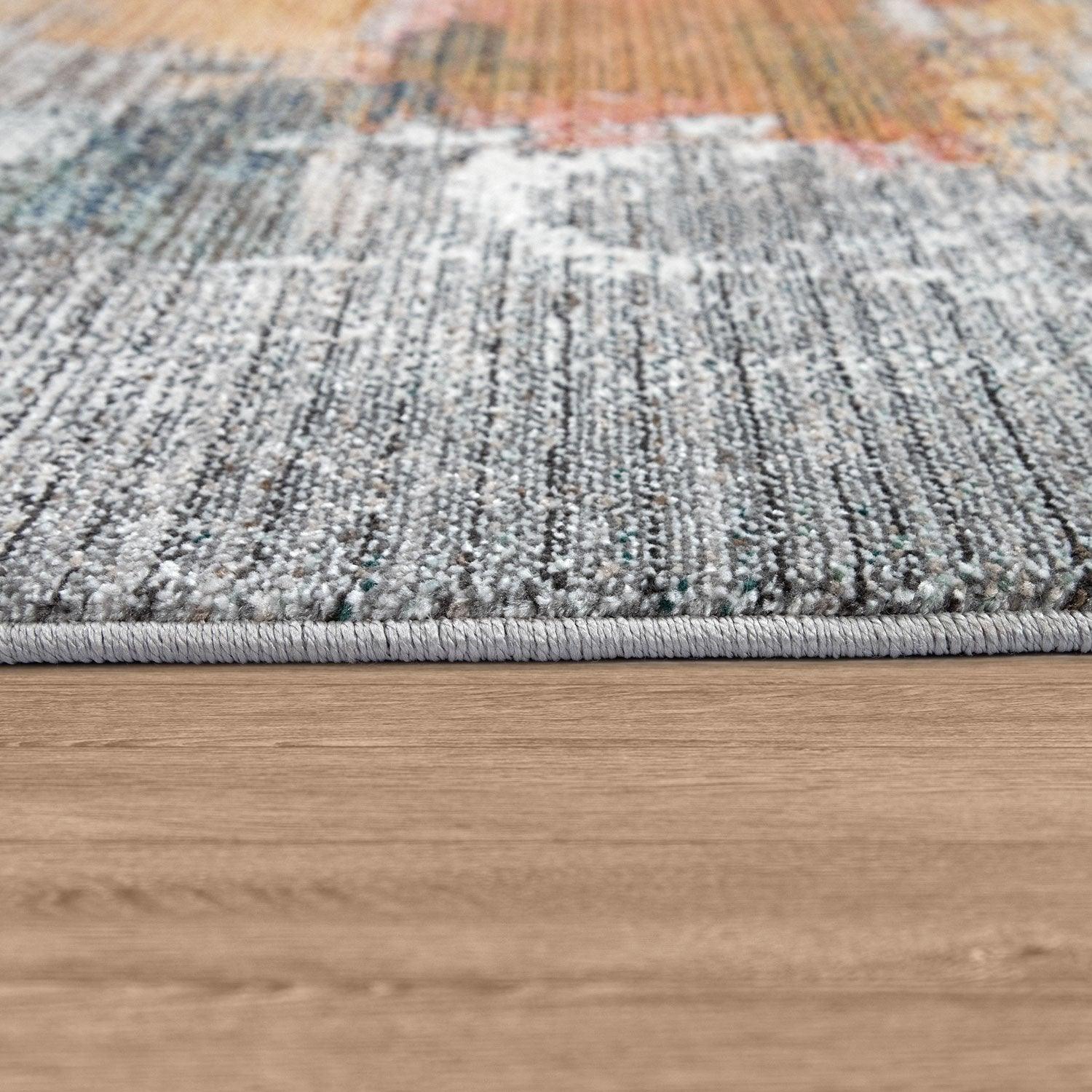 Modern Area Rug Colorful Abstract Design with 3D Effect-1