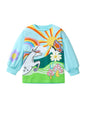 Arrival Autumn Girls’ Vivid Unicorn Cartoon Long Sleeves T-shirt in European and American Style-0