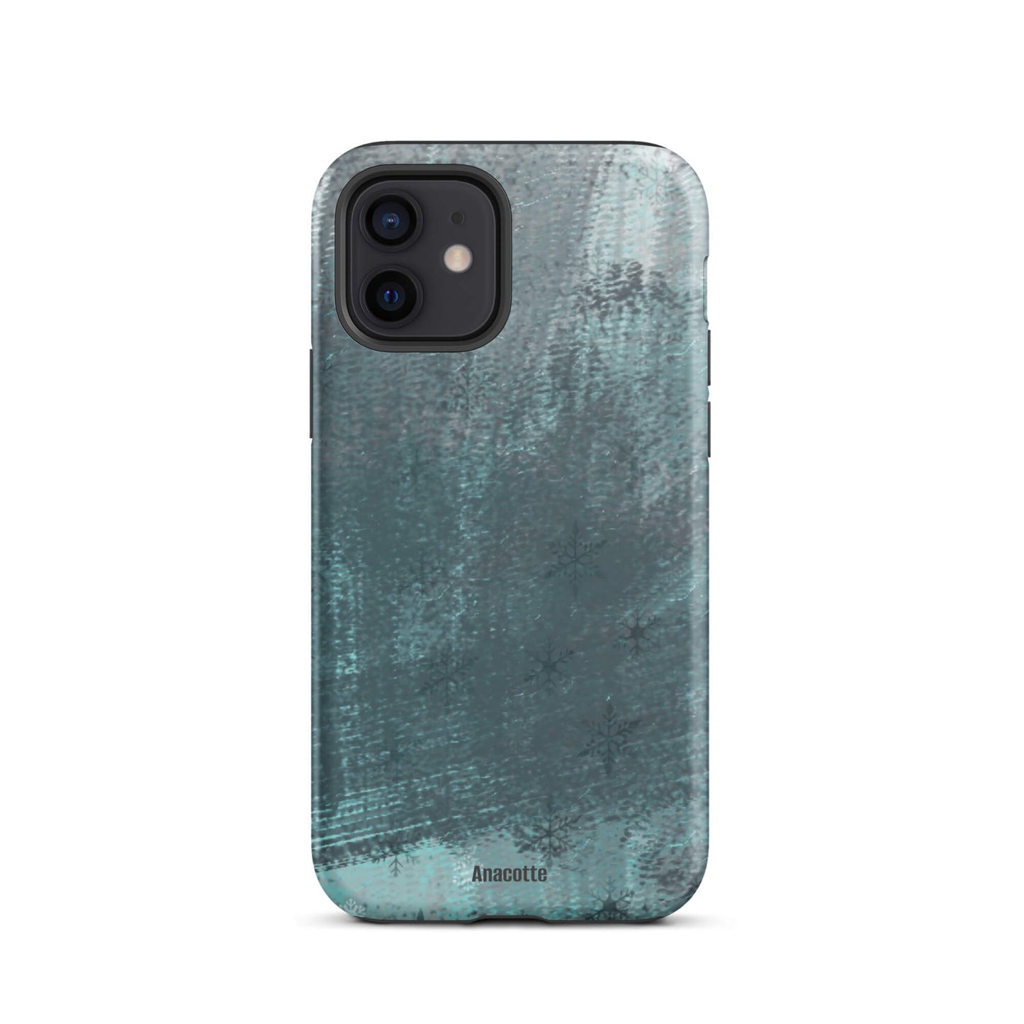 iPhone 14, 13, 12, 11 Christmas Theme iPhone Cases Snow Green Anacotte-11